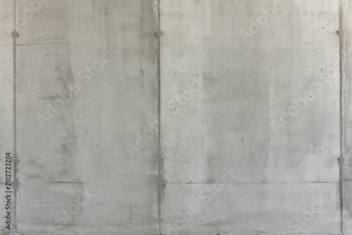 Seamless Gray Concrete Panel Wall Background with Industrial Formwork Lines