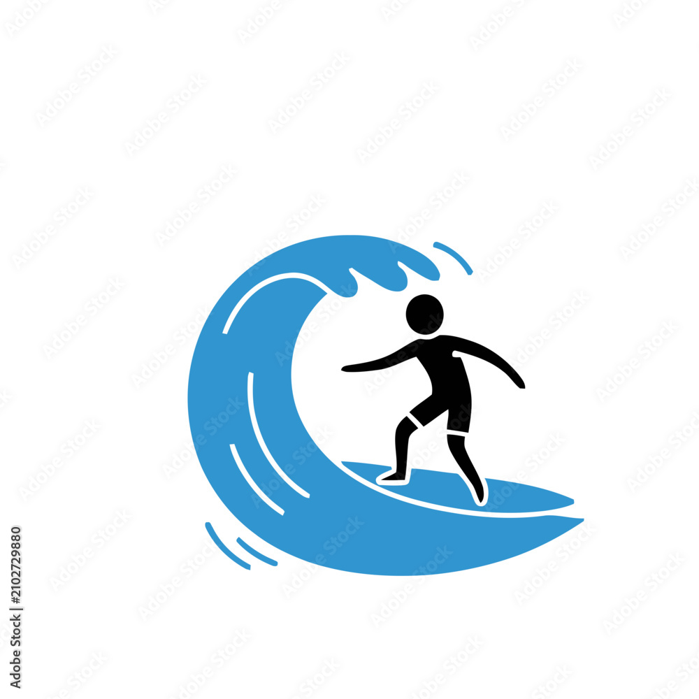 Fototapeta premium Surfer riding a wave