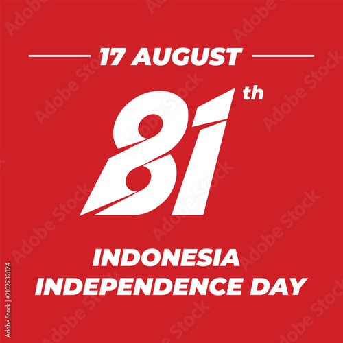 Clean Geometric 81st Indonesia Independence Day Banner