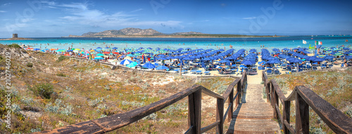 La Pelosa beach panorama, Sardinia, Italy