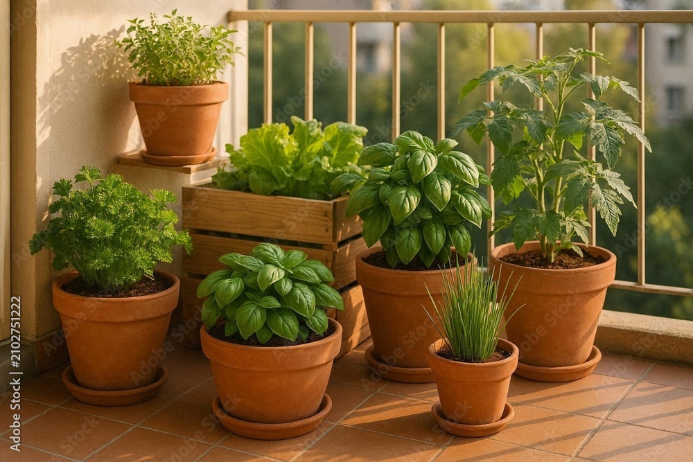 Fototapeta premium plants in pots