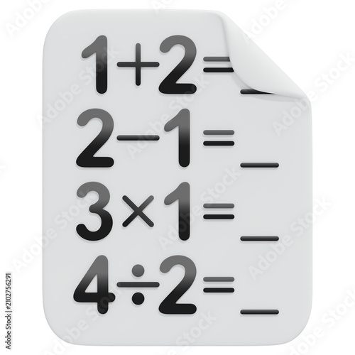 Canvastavla 3D Math Problems Worksheet