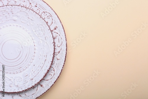 plate in the background