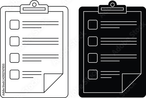 Checklist clipboard icon agenda task list vector illustration