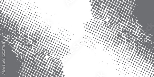 Foto abstract grey halftone wave background texture with dynamic gradient screen prin