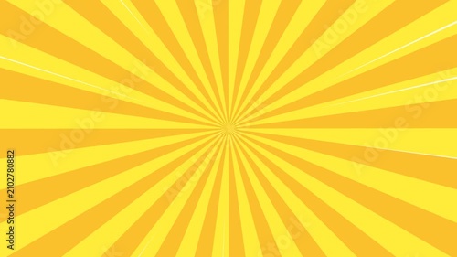 Yellow and orange sunburst radial background animation