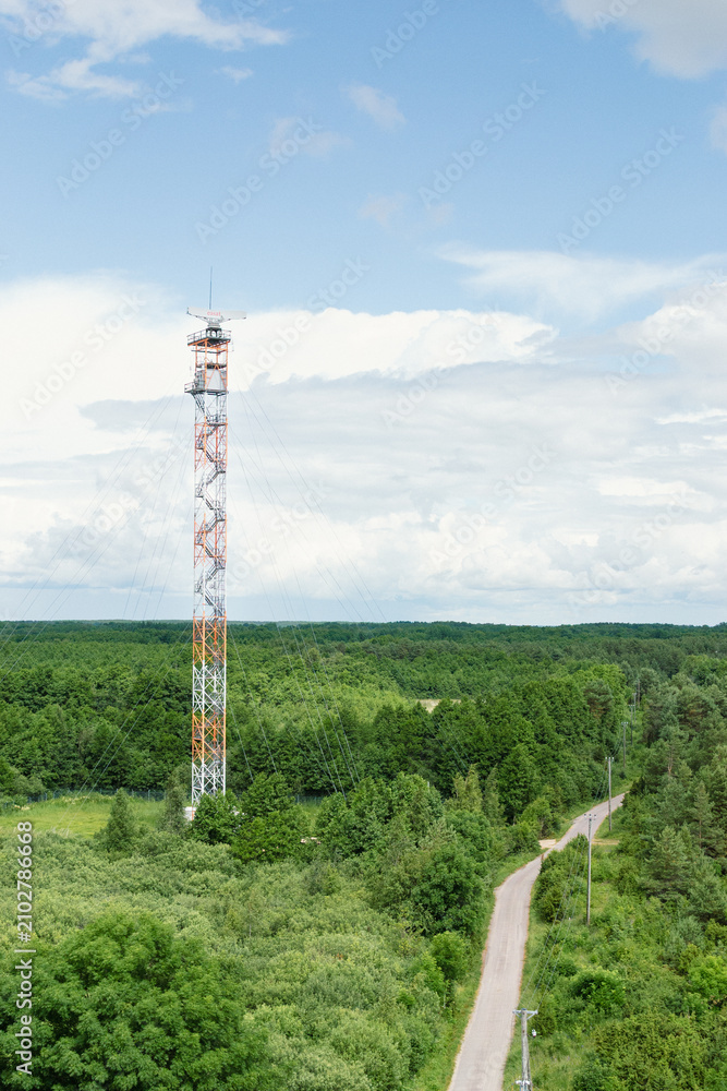 Obraz premium Telecom tower on Kihnu Island, Estonia 