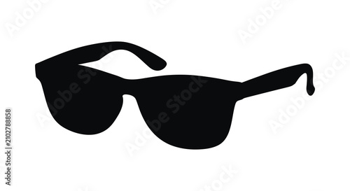 Obraz na płótnie Sunglasses Silhouette Against A White Background shades