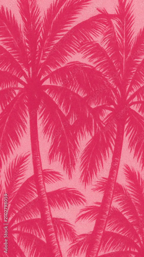 Obraz premium Vibrant tropical palm pattern mobile wallpaper