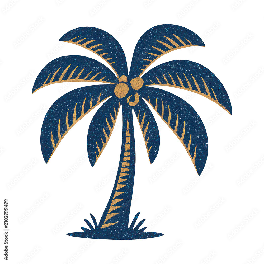 Obraz premium PNG Tropical palm tree illustration.