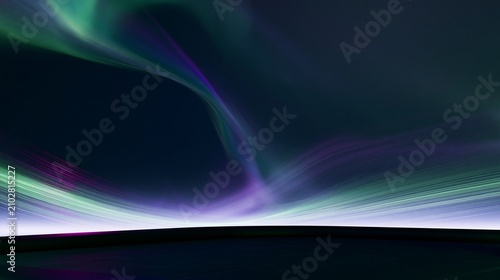 Casino Roulette Table in Snowy Winter Landscape Under Vibrant Green and Purple Aurora Borealis Night Sky