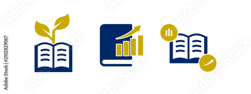 knowledge growth icon in flat style concept