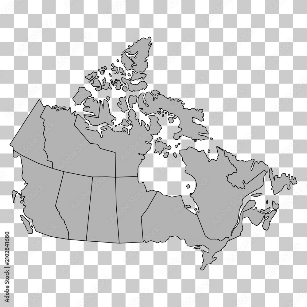 Fototapeta premium Canada map symbol shape, travel web flat concept icon vector illustration .