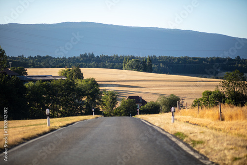 Obraz na płótnie Route dans la campagne vaudoise en été