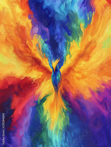Quantum energy fluctuation in vibrant cosmic waves. Abstract dark matter visualization with radiant color spectrum gradients.