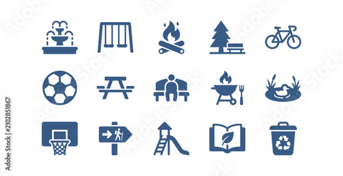 Φωτογραφία Park and Recreation Icon Set