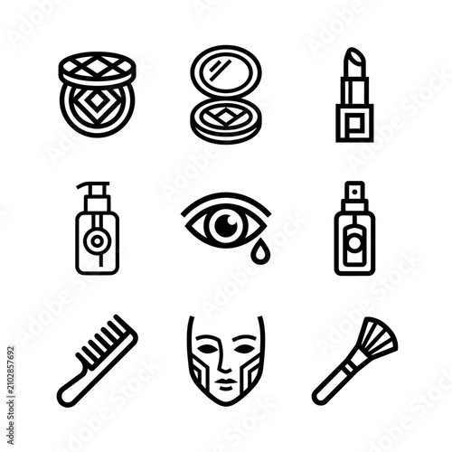 Bild auf Leinwand Makeup and Beauty Products Collection with Tools and Accessories.