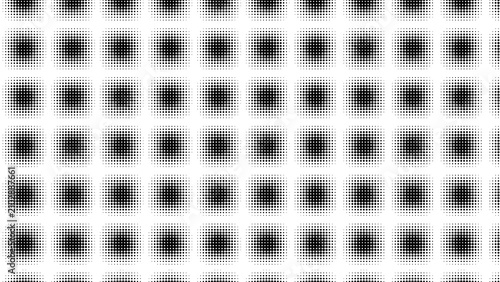 Tableau sur toile Polka dots arranged in a perfectly symmetrical grid pattern create a minimalist graphic background that is ideal for modern design projects requiring a clean and professional look with plenty of