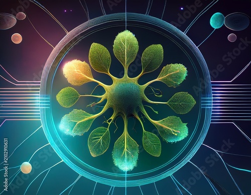 regenerative health concept with bio longevity and cellular renewal process