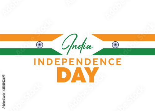 India Independence Day graphic with flag colors and design elements