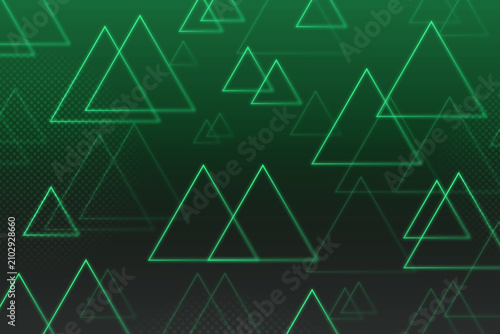 Geometric Green Triangle Gradient Background