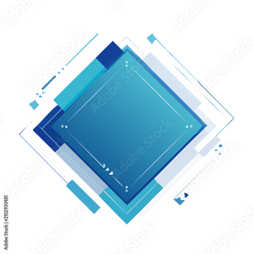 Abstract geometric diamond frame vector design