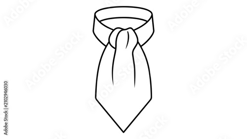 Foto Elegant formal ascot tie vector icon