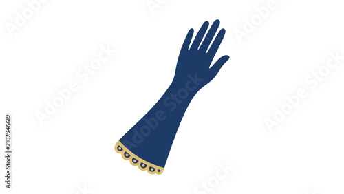 Foto Elegant Hand-Traced Opera Glove Vector Icon Illustration Featuring a Long Evening Glove Design with Smooth Contours for Luxury Fashion Design Projects and Formal Wear Branding Graphics
