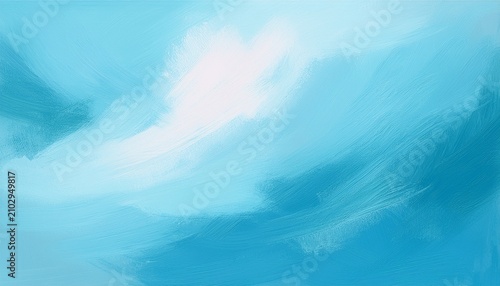 abstract pastel soft cold ice electric sky blue and white color contemporary oil paint brushstrokes texture pattern painting wallpaper background art painting artistic backdrop