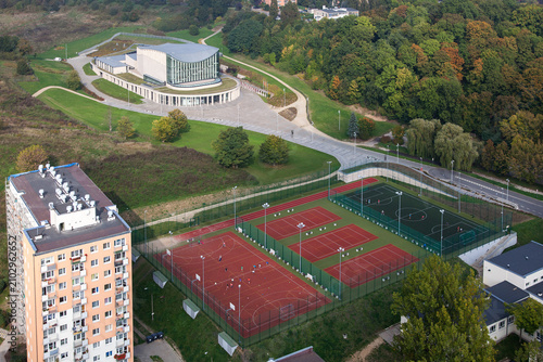 Obraz na płótnie Gorzow Wielkopolski aerial view