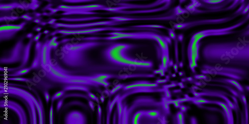 A vibrant abstract digital graphic featuring glowing purple and neon green waves, fluid lines, and geometric patterns on a dark background, perfect for modern design projects, technology concepts