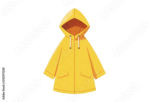 Yellow Raincoat Isolated Transparent Background
