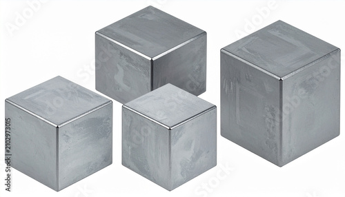 Metal Cubes Set for Industrial and Design Projects