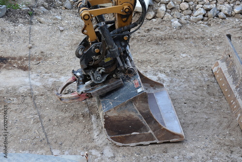 Obraz na plátne building and constructions place, materials elements, urban city planing, construction supplies prepared for ongoing building, civil engineering, and infrastructure projects