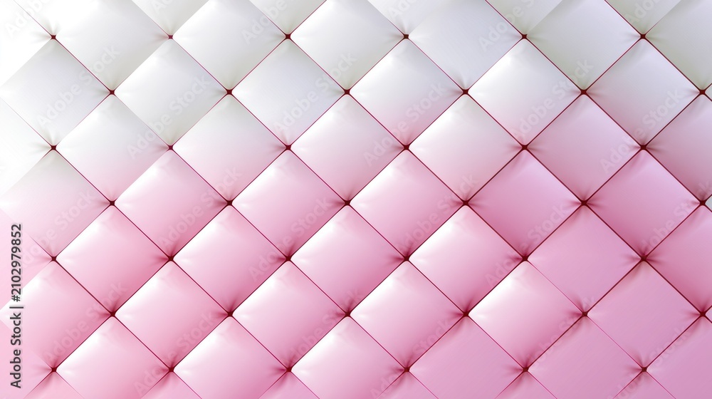 Obraz premium Pink tufted leather padded upholstery background.