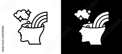 Konstfotografi Imaginative Thinking whiteblack icon