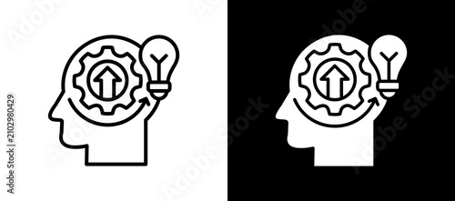 Принти на полотні Idea Development whiteblack icon