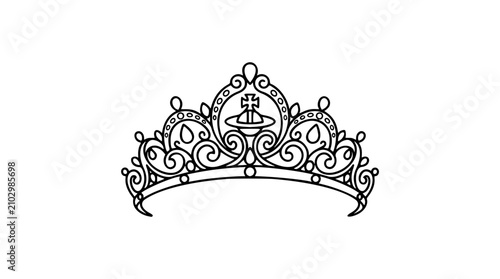 Obraz na płótnie Tiara Crown Vector Icon