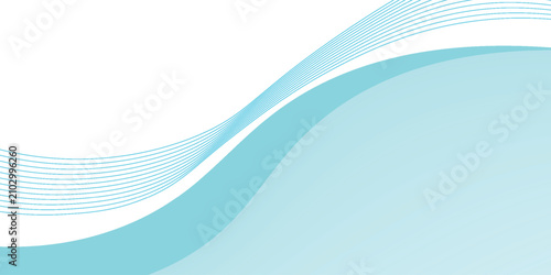 Tableau sur toile Abstract blue wave background, minimal wave design concept, vector illustration