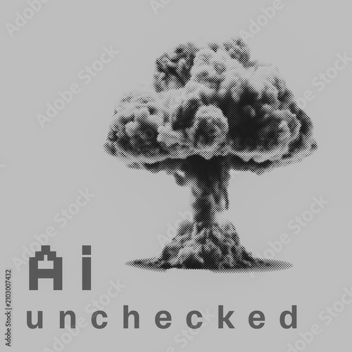 Tableau sur toile Ai unchecked - nuclear blast illustration