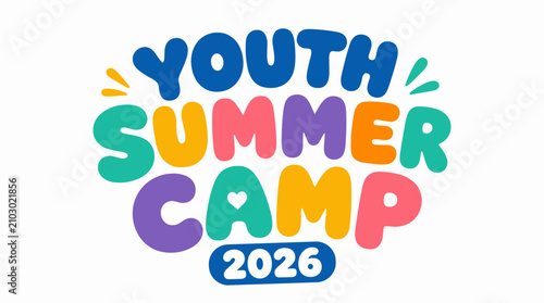 Youth Summer Camp Logo Emphasizing Colorful Design.