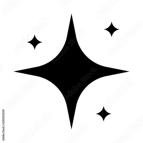Sparkle Light Decoration Icon Set Collection – Decorative Stars and Twinkle Vector Elements