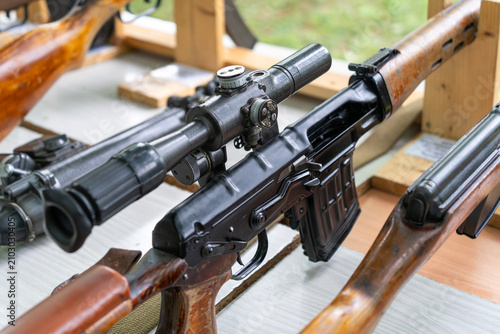 фотографія Soviet Dragunov sniper rifle with scope