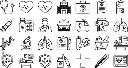 set of kitchen icons