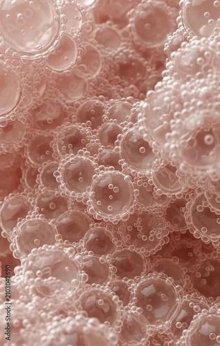 Millions of transparent microscopic cells rotate harmoniously creating mesmerizing laboratory inspired abstract visual rhythm seamlessly.