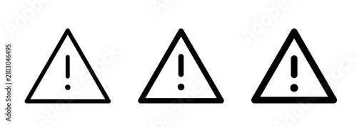 Bild auf Leinwand Warning sign, exclamation mark in triangle representing caution, alert, attention, risk symbol