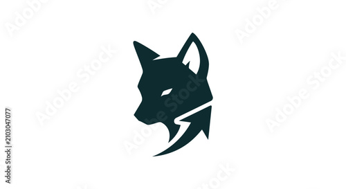 Fox head silhouette combined with an upward arrow represents growth, strategic planning, and dynamic business development goals.