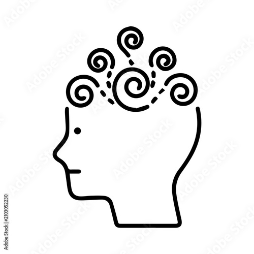 Mental health line icon