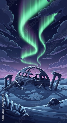 Ruins Under Aurora. (19)