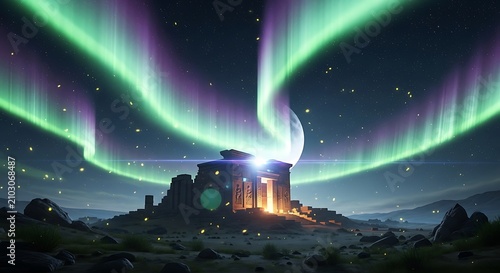 Aurora over Ancient Ruins. (90)